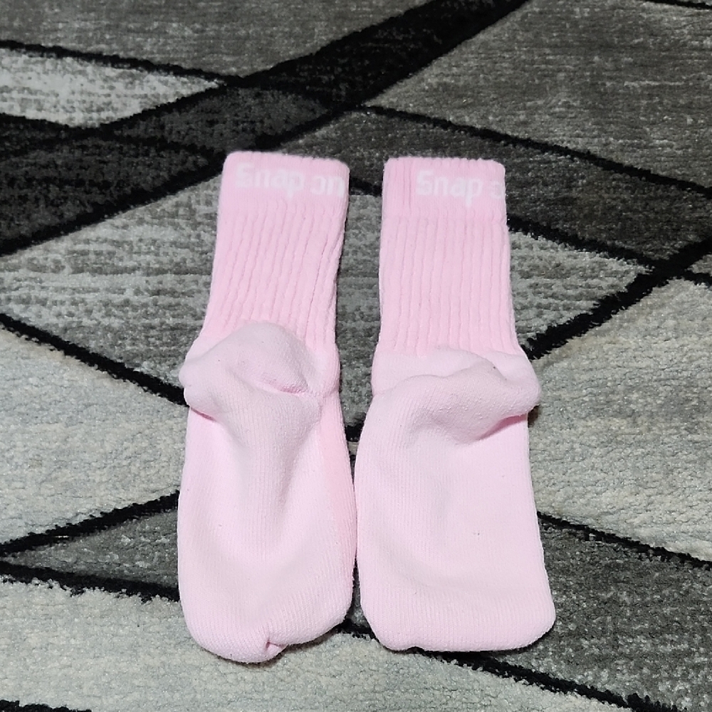 SNAP-ON TOOLS BRANDED COTTON PINK 1-PAIR CREW-SOCK UNISEX MEDIUM